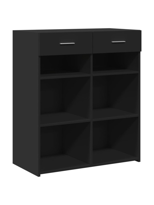 Kumode melns 80x42,5x93 cm inženierijas koks