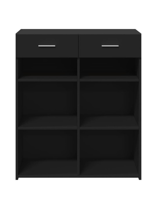 Kumode melns 80x42,5x93 cm inženierijas koks