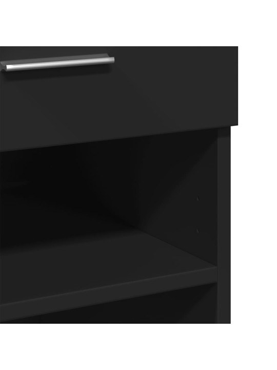 Kumode melns 80x42,5x93 cm inženierijas koks