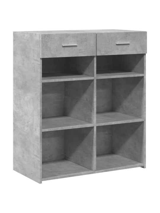 Plaukts betona pelēks 80x42,5x93 cm inženierijas koks
