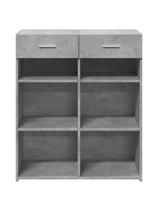 Plaukts betona pelēks 80x42,5x93 cm inženierijas koks