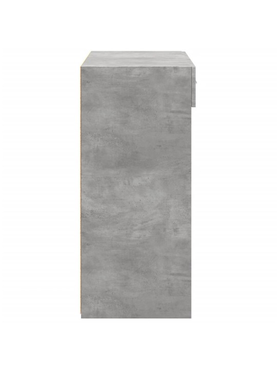 Plaukts betona pelēks 80x42,5x93 cm inženierijas koks