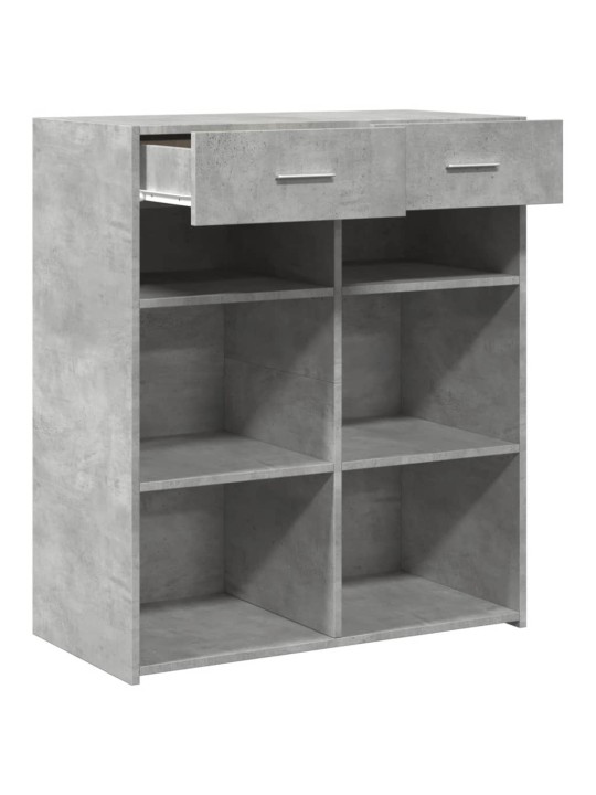 Plaukts betona pelēks 80x42,5x93 cm inženierijas koks