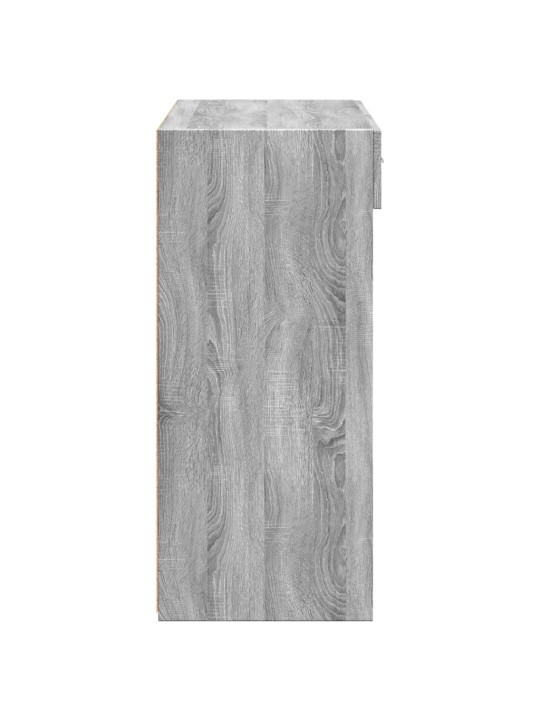 Plaukts pelēka ozolkoka 80x42,5x93 cm inženierijas koks