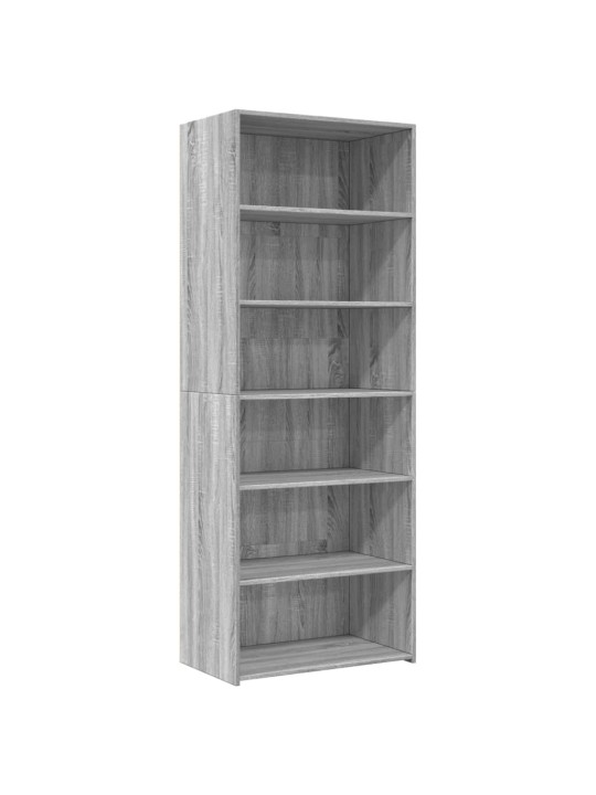 Augstais skapītis pelēka ozola 70x41x185 cm inženierijas koks