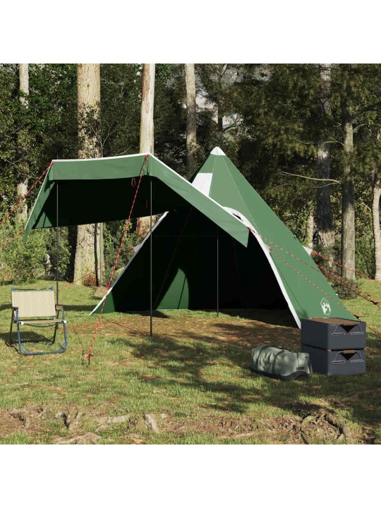 Kempinga telts, tipi, 5 personām, zaļa, ūdensnecaurlaidīga