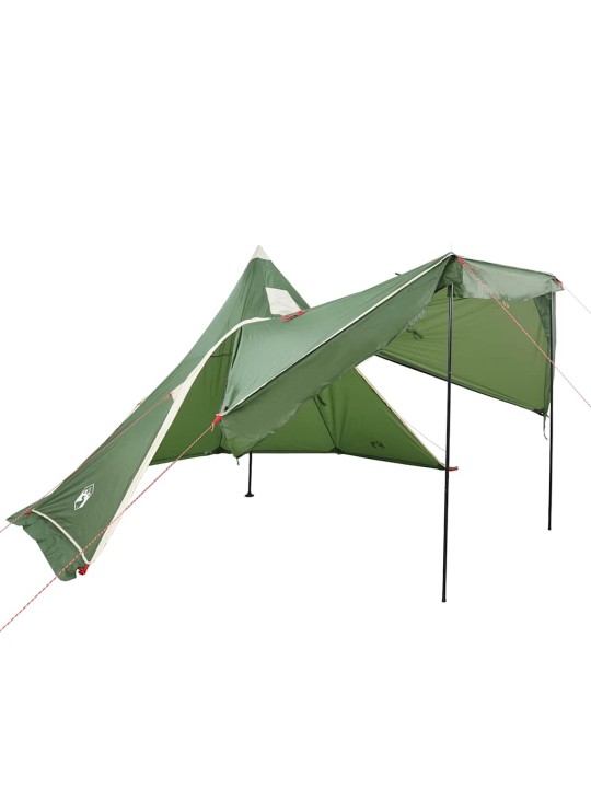 Kempinga telts, tipi, 5 personām, zaļa, ūdensnecaurlaidīga