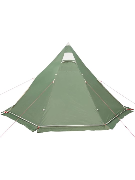Kempinga telts, tipi, 5 personām, zaļa, ūdensnecaurlaidīga