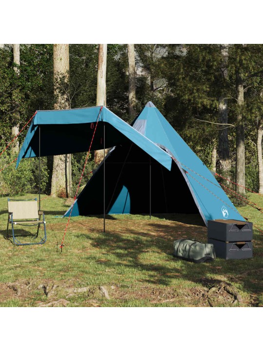 Kempinga telts, tipi, 5 personām, zila, ūdensnecaurlaidīga