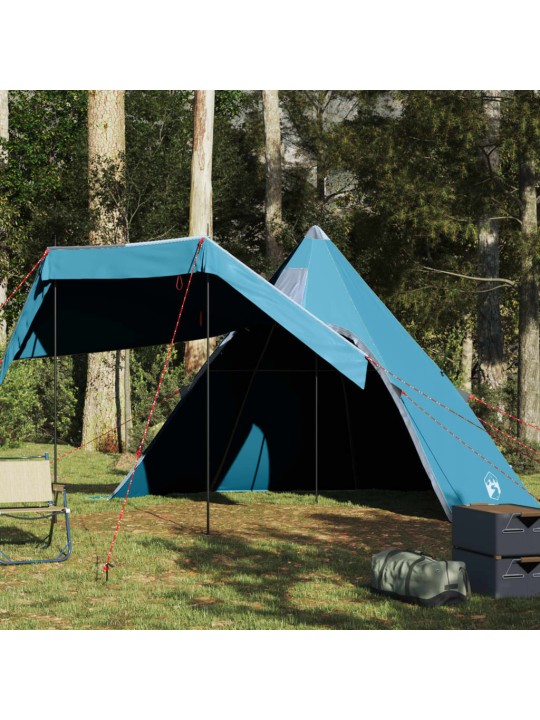 Kempinga telts, tipi, 5 personām, zila, ūdensnecaurlaidīga