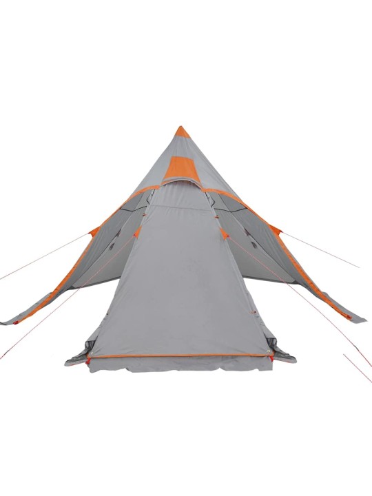 Kempinga telts, tipi, 5 personām, pelēka, ūdensnecaurlaidīga
