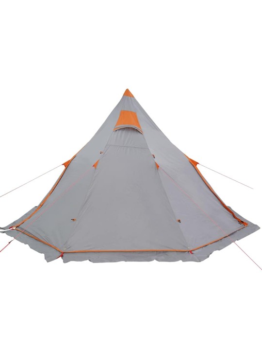 Kempinga telts, tipi, 5 personām, pelēka, ūdensnecaurlaidīga