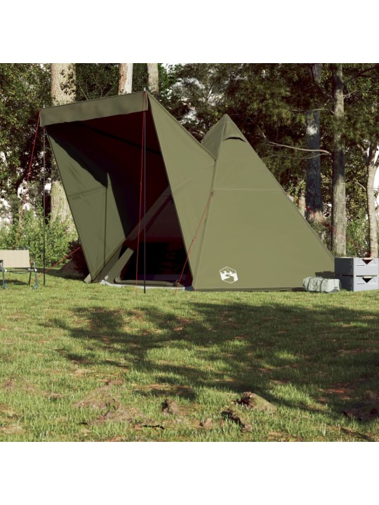 Ģimenes telts, tipi, 6 personām, olīvu zaļa, ūdensnecaurlaidīga