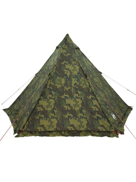 Ģimenes telts, tipi, 6 personām, kamuflāža, ūdensnecaurlaidīga