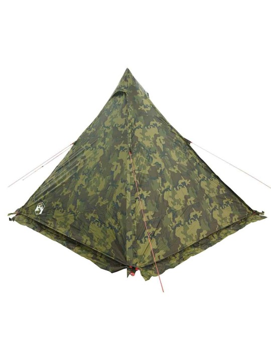 Ģimenes telts, tipi, 6 personām, kamuflāža, ūdensnecaurlaidīga