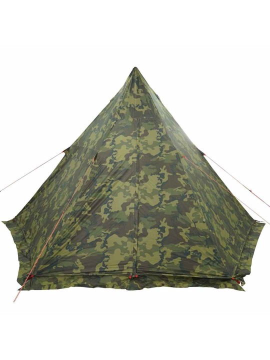 Ģimenes telts, tipi, 6 personām, kamuflāža, ūdensnecaurlaidīga