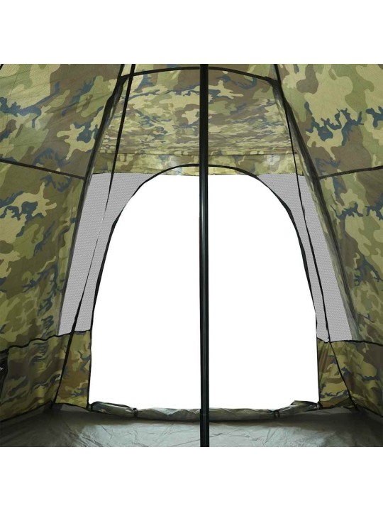 Ģimenes telts, tipi, 6 personām, kamuflāža, ūdensnecaurlaidīga