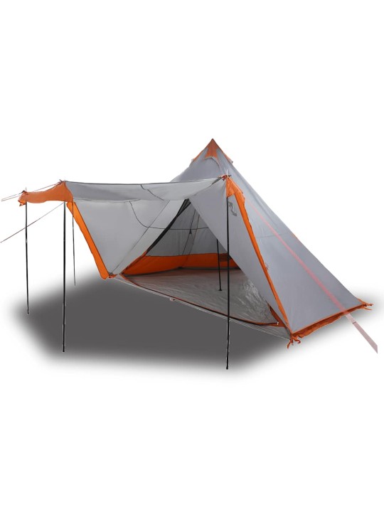 Ģimenes telts, tipi, 6 personām, pelēka, ūdensnecaurlaidīga