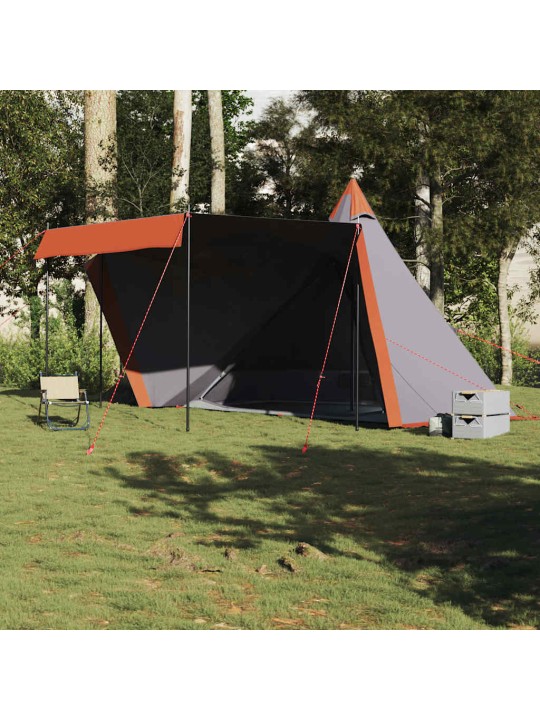 Ģimenes telts, tipi, 6 personām, pelēka, ūdensnecaurlaidīga