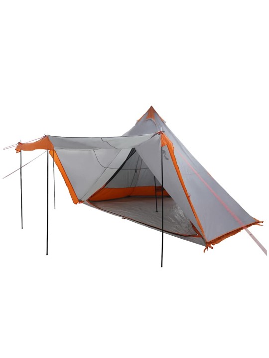 Ģimenes telts, tipi, 6 personām, pelēka, ūdensnecaurlaidīga