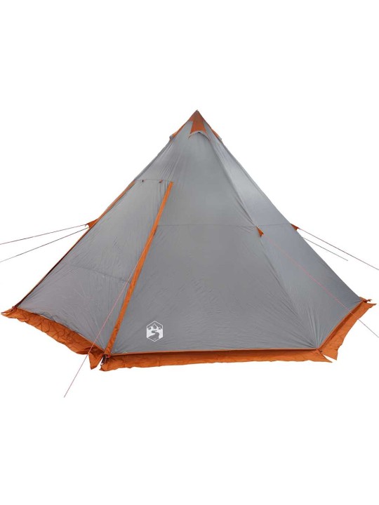 Ģimenes telts, tipi, 6 personām, pelēka, ūdensnecaurlaidīga