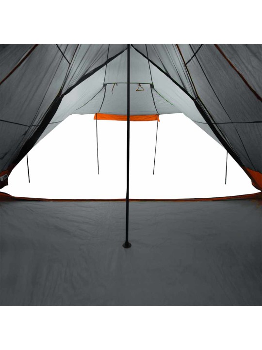 Ģimenes telts, tipi, 6 personām, pelēka, ūdensnecaurlaidīga