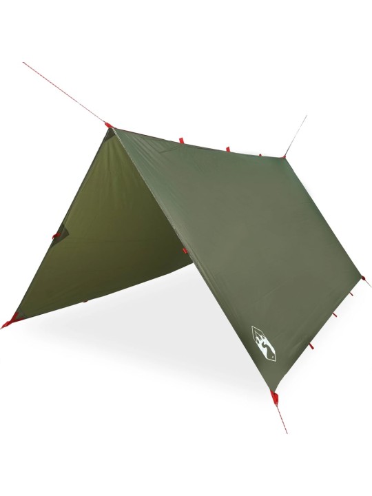 Kempinga tents, olīvu zaļa, 306x306 cm, ūdensizturīga