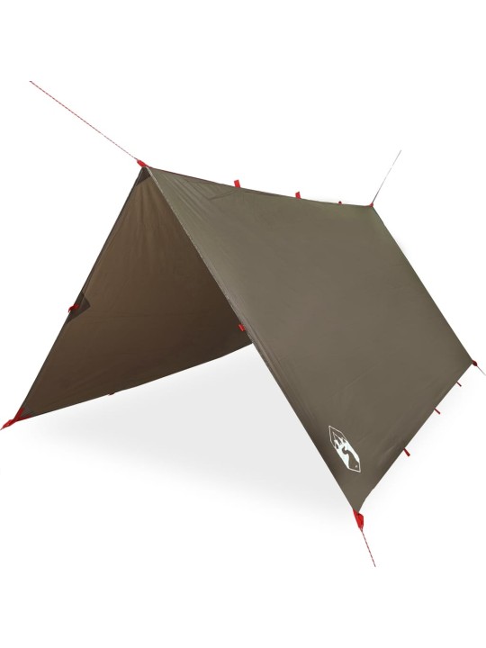 Kempinga tents, brūna, 306x306 cm, ūdensizturīga