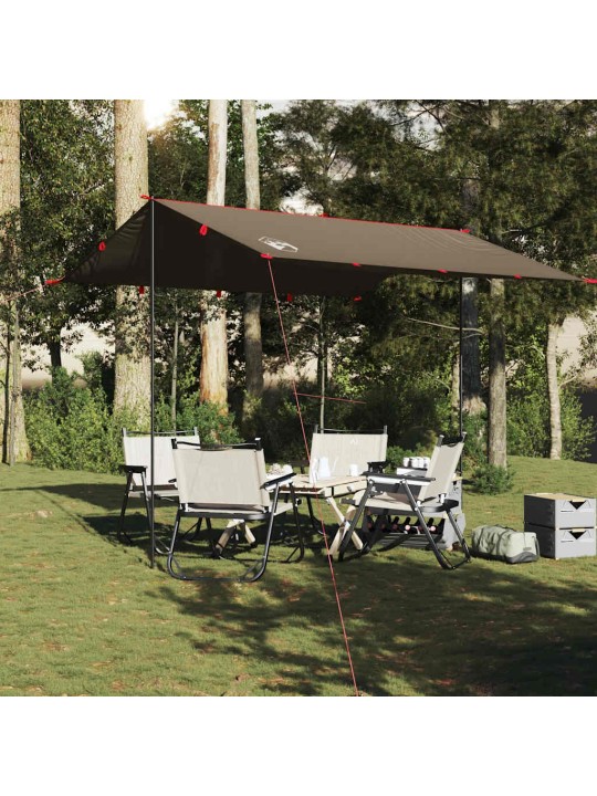 Kempinga tents, brūna, 306x306 cm, ūdensizturīga