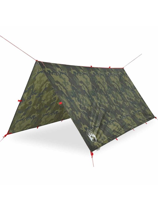 Kempinga tents, kamuflāža, 306x306 cm, ūdensizturīga