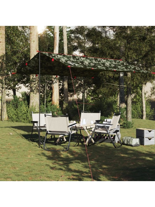 Kempinga tents, kamuflāža, 306x306 cm, ūdensizturīga