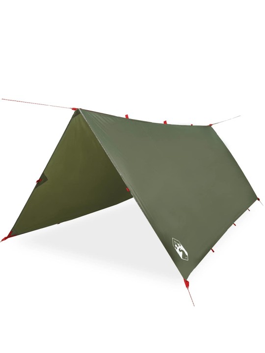 Kempinga tents, olīvu zaļa, 366x306 cm, ūdensizturīga