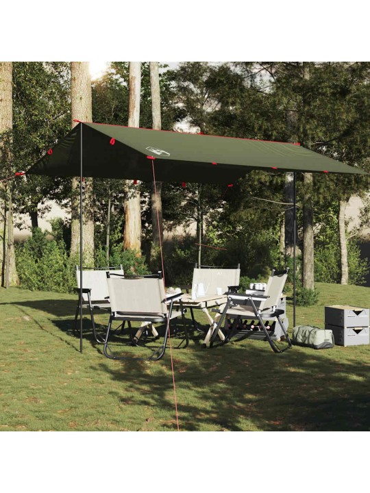 Kempinga tents, olīvu zaļa, 366x306 cm, ūdensizturīga
