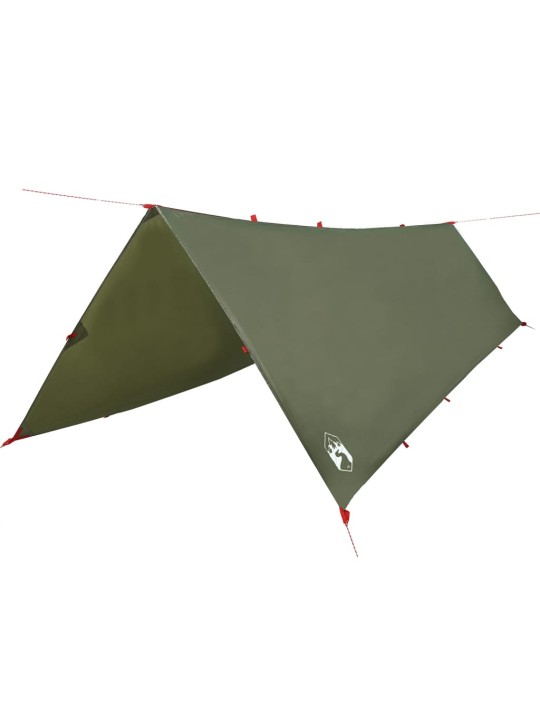 Kempinga tents, olīvu zaļa, 506x306 cm, ūdensizturīga