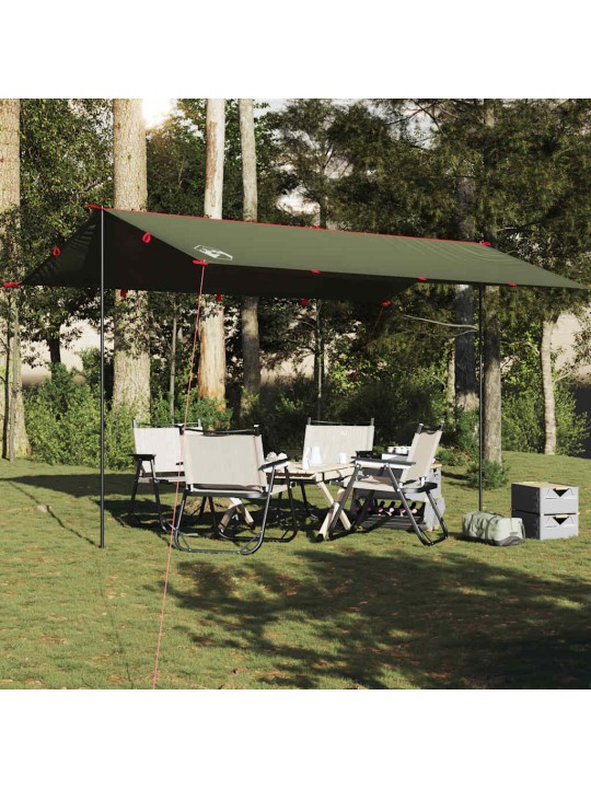 Kempinga tents, olīvu zaļa, 506x306 cm, ūdensizturīga
