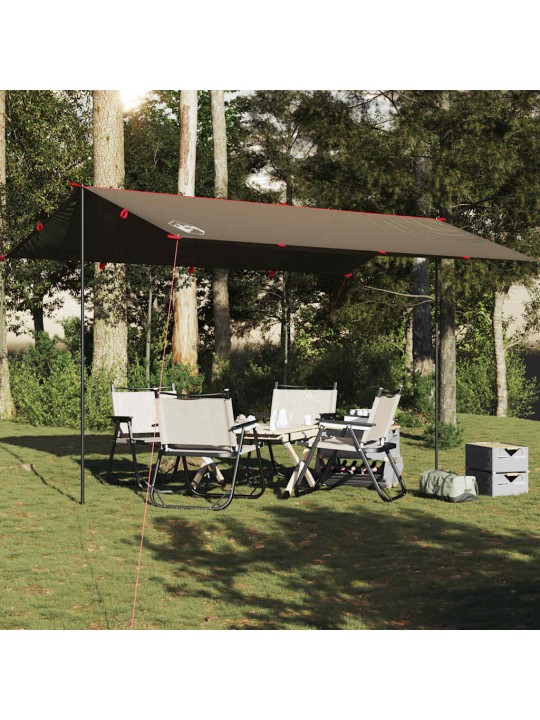 Kempinga tents, brūna, 506x306 cm, ūdensizturīga