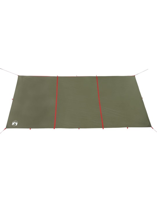 Kempinga tents, olīvu zaļa, 451x420 cm, ūdensizturīga