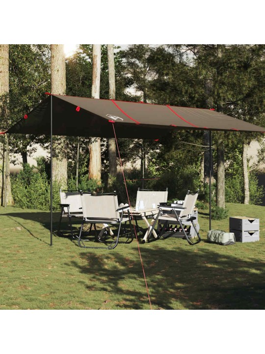 Kempinga tents, brūna, 451x420 cm, ūdensizturīga