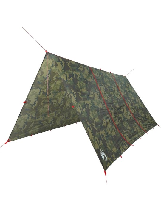 Kempinga tents, kamuflāža, 451x420 cm, ūdensizturīga