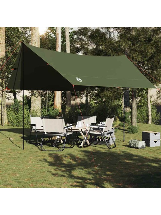 Kempinga tents, olīvu zaļa, 438x376x212 cm, ūdensizturīga
