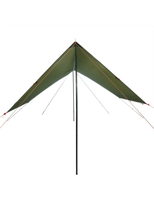 Kempinga tents, olīvu zaļa, 438x376x212 cm, ūdensizturīga