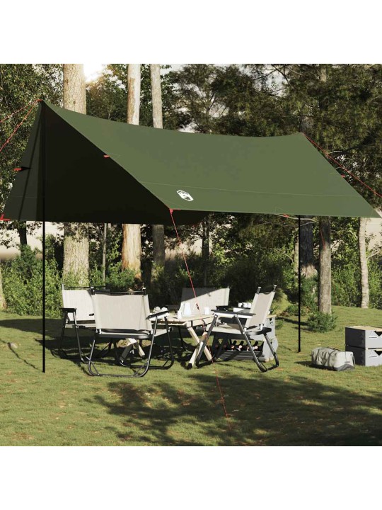 Kempinga tents, olīvu zaļa, 438x376x212 cm, ūdensizturīga