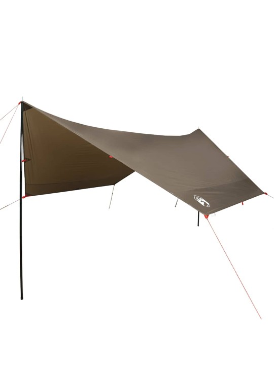 Kempinga tents, brūna, 438x376x212 cm, ūdensizturīga