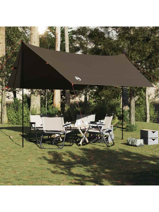 Kempinga tents, brūna, 438x376x212 cm, ūdensizturīga
