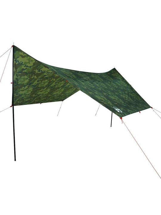 Kempinga tents, kamuflāža, 438x376x212 cm, ūdensizturīga