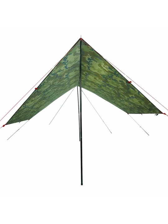 Kempinga tents, kamuflāža, 438x376x212 cm, ūdensizturīga