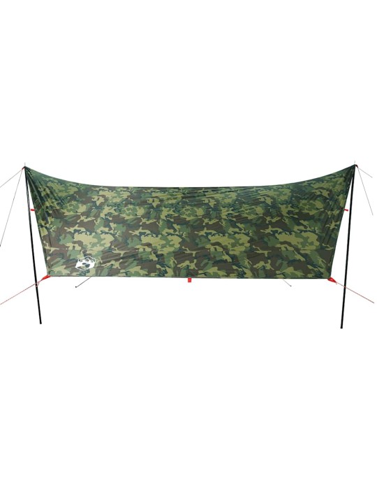 Kempinga tents, kamuflāža, 438x376x212 cm, ūdensizturīga