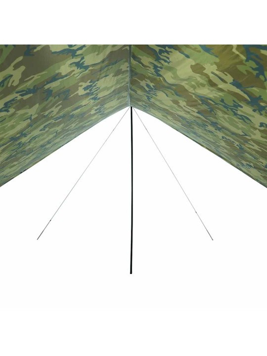 Kempinga tents, kamuflāža, 438x376x212 cm, ūdensizturīga