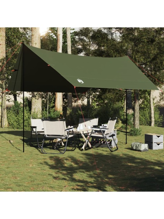 Kempinga tents, olīvu zaļa, 462x306x211 cm, ūdensizturīga