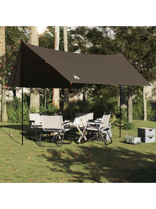 Kempinga tents, brūna, 462x306x211 cm, ūdensizturīga